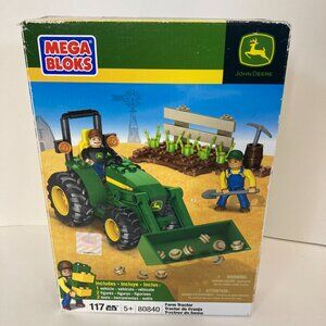 New Sealed Mega Bloks John Deere Farm Tractor Set 80840 Building Set 117 Pcs